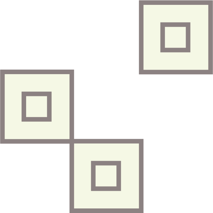 The squares that are used elsewhere in the brand to form the animated typography